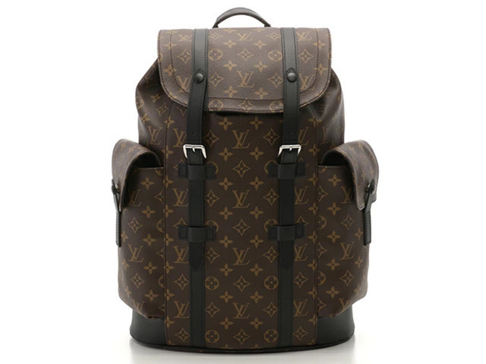 LOUIS VUITTON Christopher Backpack Monogram Macassar Brown